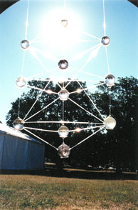 Crystal prisms are used to create the full color spectrum for healing