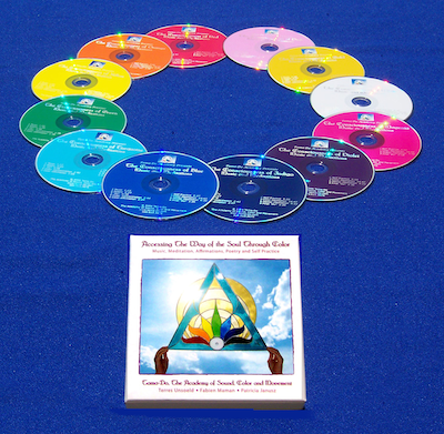 ACCESSING THE WAY OF THE SOUL THROUGH COLOR - 12 CDs of Music, Meditations, Affirmations, Poetry and Self Practice with Faery Shaman Terres Unsoeld, Sound Master Fabien Maman and French Sensitive Patricia Janusz